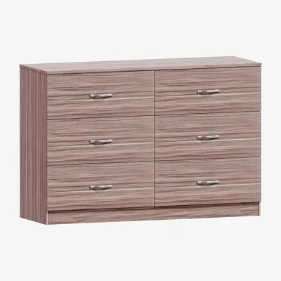 The Range Riano 6 Drawer Chest of Drawers - Walnut
