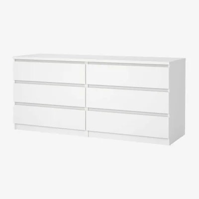 The Range Wyld Haus Budapest Wide 6-Drawer White Chest of Drawers - White