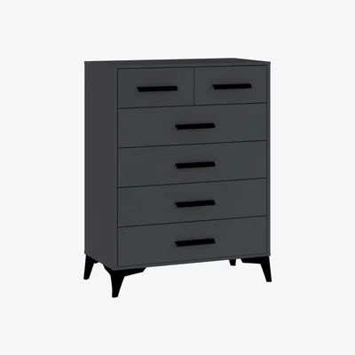 The Range Jacks 6 Drawer Chest of Drawers - Grey