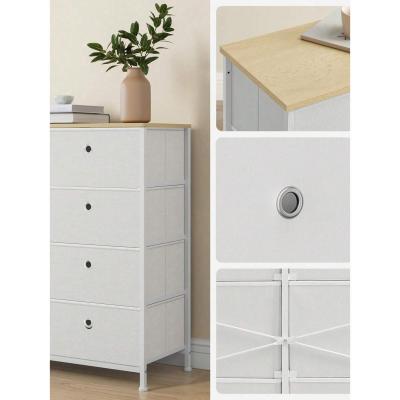 The Range 8-Drawer Fabric Storage Unit Dresser - White