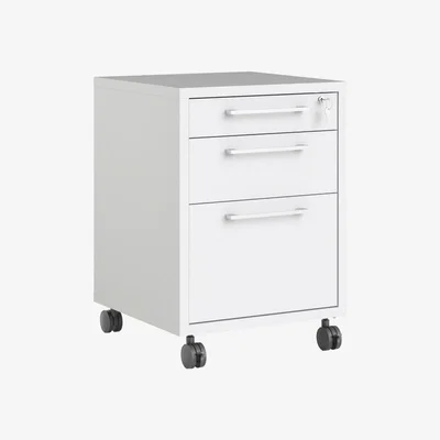 The Range Prima Mobile File Cabinet - White