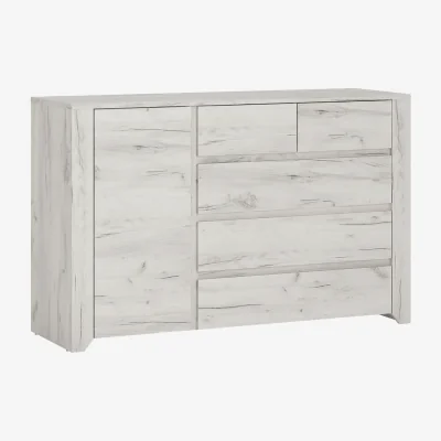 The Range Angel 1 Door 2+3 Drawer Chest - White