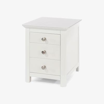 The Range Nairn 3 drawer bedside  - white