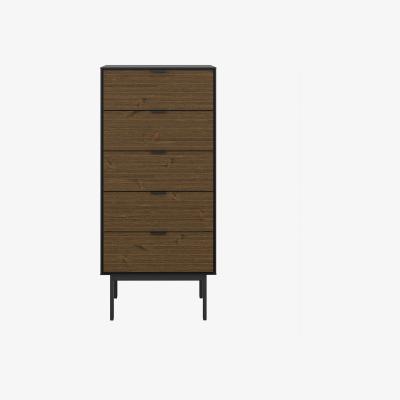 The Range Soma 5 Drawer Narrow Chest of Drawers - Espresso