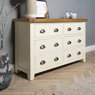 The Range Painted Chest of 6 Drawers  - Cream