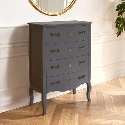 The Range Loire 4 Drawer Dark Grey Chest - Grey