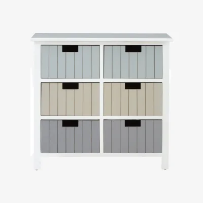 The Range New England White 6 Drawers Chest