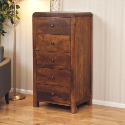 The Range Solid Wood Aspen Tallboy - Brown