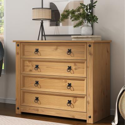 The Range Corona Pine Chest Of Drawers 4 Drawer - Waxed Pine