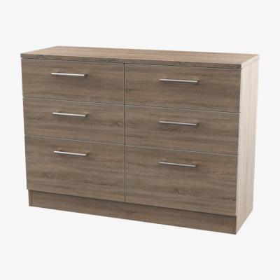 The Range Devon 6 Drawer Midi Chest in Darkolino (Dark Oak) - Darkolino (Dark Oak)