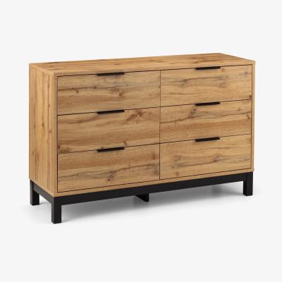 The Range Bali 6 Drawer Wide Chest - Oak