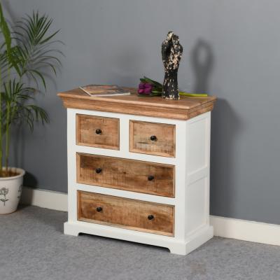 The Range Oscar Solid Mango Wood 4 Chest Of Drawers - Brown