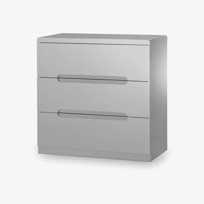 The Range Manhattan 3 Drawer Chest - Grey - Grey