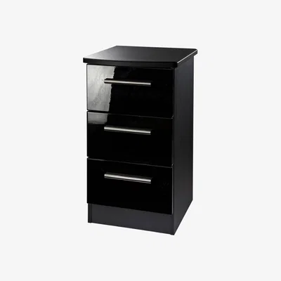 The Range Kensington Three Drawer Locker  - Black & Black