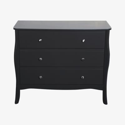 The Range Steens Baroque 3 Draw Wide Chest - Black