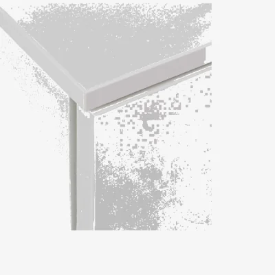 The Range Leipzig High-Gloss White Chest of Drawers - 2 Doors, 2 Drawers - White