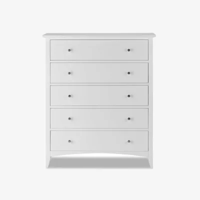 The Range Edward Hopper 5 Drawer Chest - White