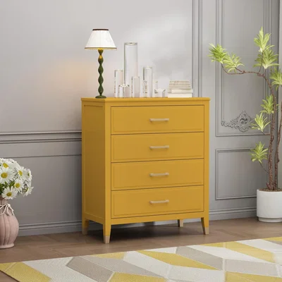 The Range Palazzi 4 Drawer Chest - Mustard