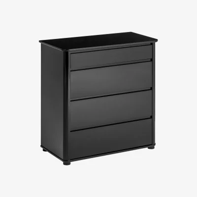 The Range Moritz Black High Gloss 4 Drawer Chest