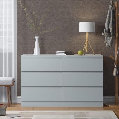 The Range Large 6 Drawer Chest of Drawers, Matt Grey Finish - Matt Grey