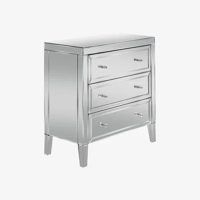 The Range Valencia 3 Drawer Chest - Mirrored
