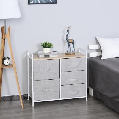 The Range 5 Drawer Linen Basket Storage - Grey