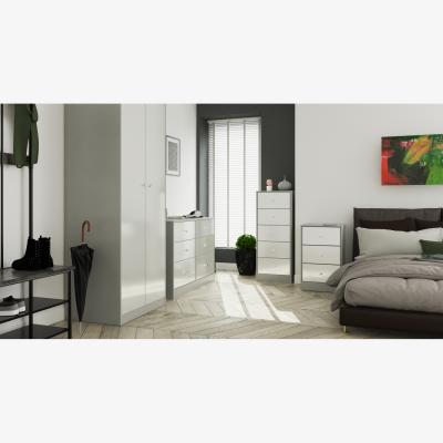 The Range Padstow Assembled 6 Drawer Midi Chest - Uniform Gloss & Dusk Grey