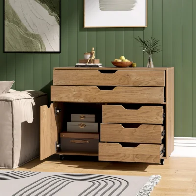 The Range Mobile Chest of Drawers - Brown