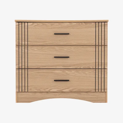 The Range Tessa 3 Drawer Chest - Natural Oak