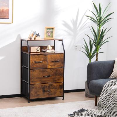 The Range 4-Drawer Dresser with Shelf - Brown