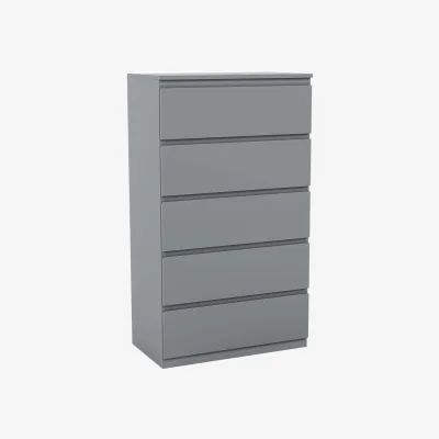The Range Contemporary 5 Drawer Chest of Drawers - Grey