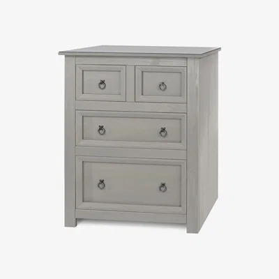 The Range Corona Compact 2 + 2 Drawer Chest with Glass Top