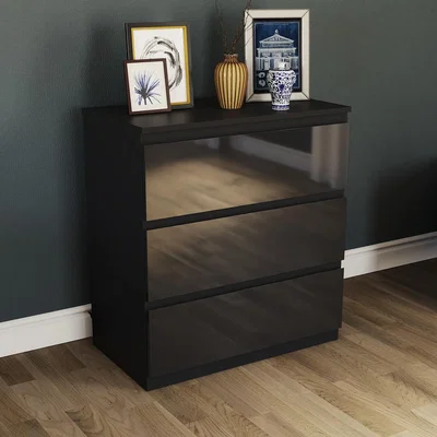 The Range Vida Designs Glinton 3 Drawer Chest - Black