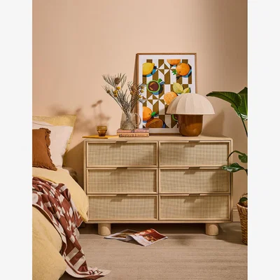 Rose & Grey Flores Wide Chest of Drawers
