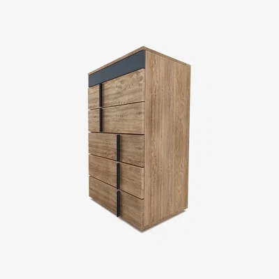Sofa.com Sorrento 5-Drawer Chest of Drawers in Flint Vermeer Linen - sofa.com