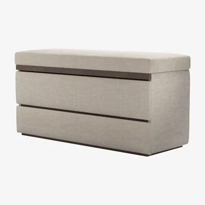 Sofa.com Hardy Bedside Chest of Drawers in Jasmine Silky Jacquard Weave