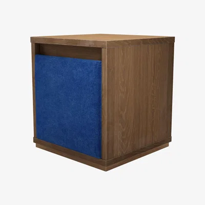 Sofa.com Alfie Bedside Table with One Drawer in Cobalt Smart Velvet - sofa.com