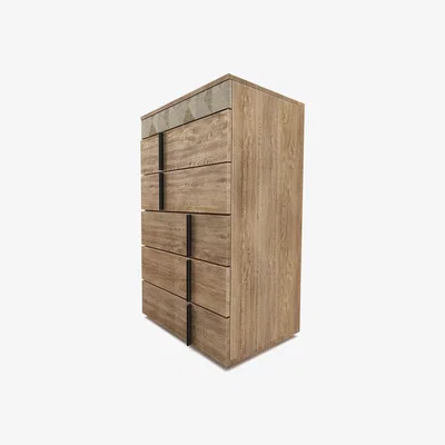 Sofa.com Sorrento 5-Drawer Chest of Drawers in Desert Pyramid Textured Weave - sofa.com