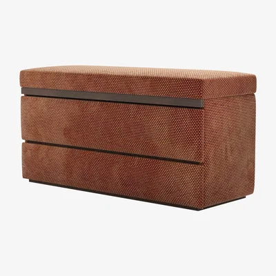 Sofa.com Hardy Bedside Chest of Drawers in Pomegranate Bubble Velvet
