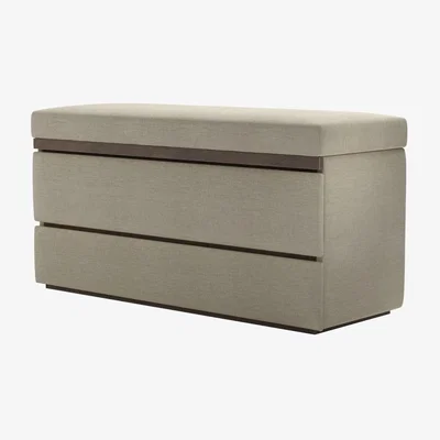 Sofa.com Hardy Bedside Chest of Drawers in Pampas Hygge Smart Linen