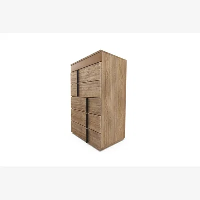 Sofa.com Sorrento Upholstered 5-Drawer Chest of Drawers in Saddle - sofa.com