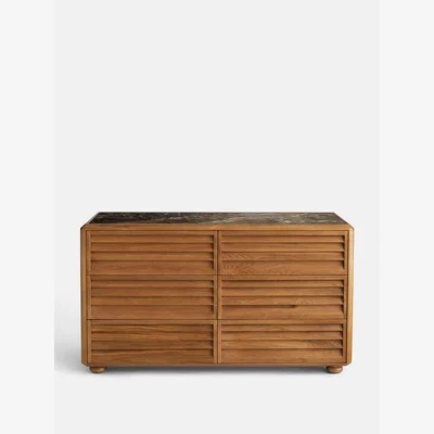 Soho Home Lucia Six Drawer Dresser, Michelangelo Marble