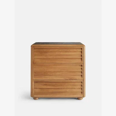 Soho Home Lucia Three Drawer Dresser, Michelangelo Marble