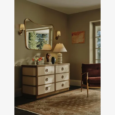 Soho Home Leo Six Drawer Dresser, Royal Diana Marble