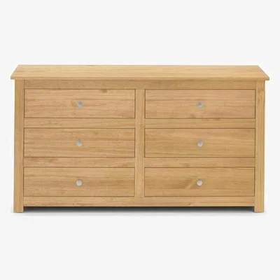 Teddy Beau Julian Bowen Radley 6 Drawer Chest of Drawers / Waxed Oak / 6 Drawers