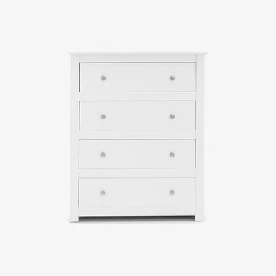 Teddy Beau Julian Bowen Radley 4 Drawer Chest of Drawers / Surf White / 4 Drawers