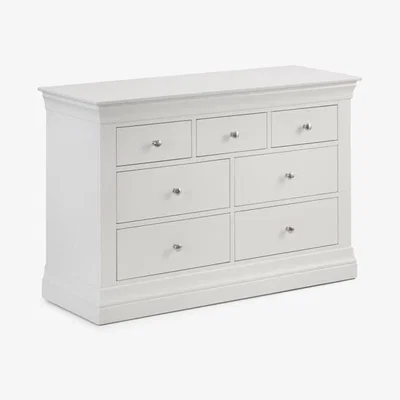 Teddy Beau Julian Bowen Clermont Chest of Drawers / White / 4+2 Drawers