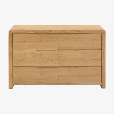 Teddy Beau Julian Bowen Curve Wide 6 Drawer Chest of Drawers