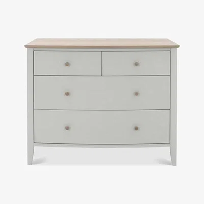 Teddy Beau Bentley Whitby 2+2 Drawer Scandi Oak And Grey Chest of Drawers