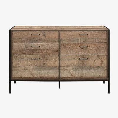 Teddy Beau Birlea Urban 6 Drawer Wide Chest Rustic